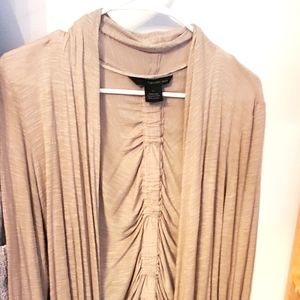Long sleeve pleated cardigan, smoke free, no stains.